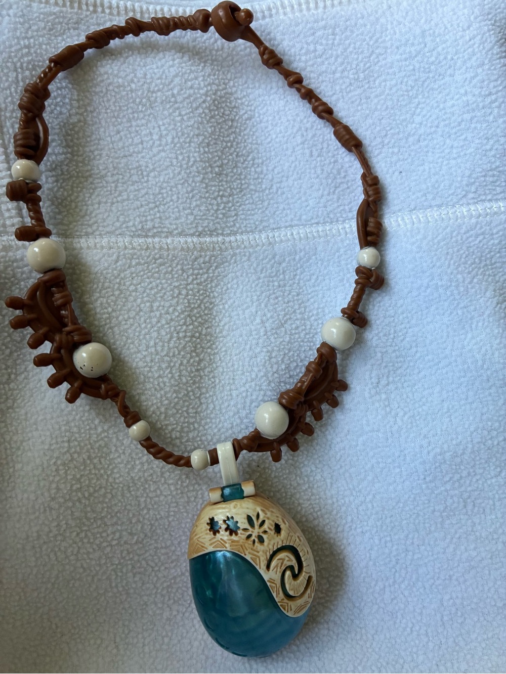 Handcrafted Brown and Teal Pendant Necklace - Beach-Inspired Women’s Jewelry